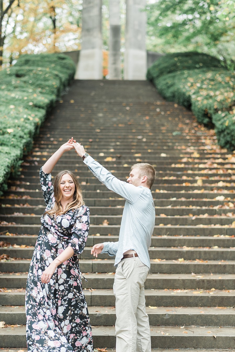 Holcomb Gardens Butler University Engagement Session