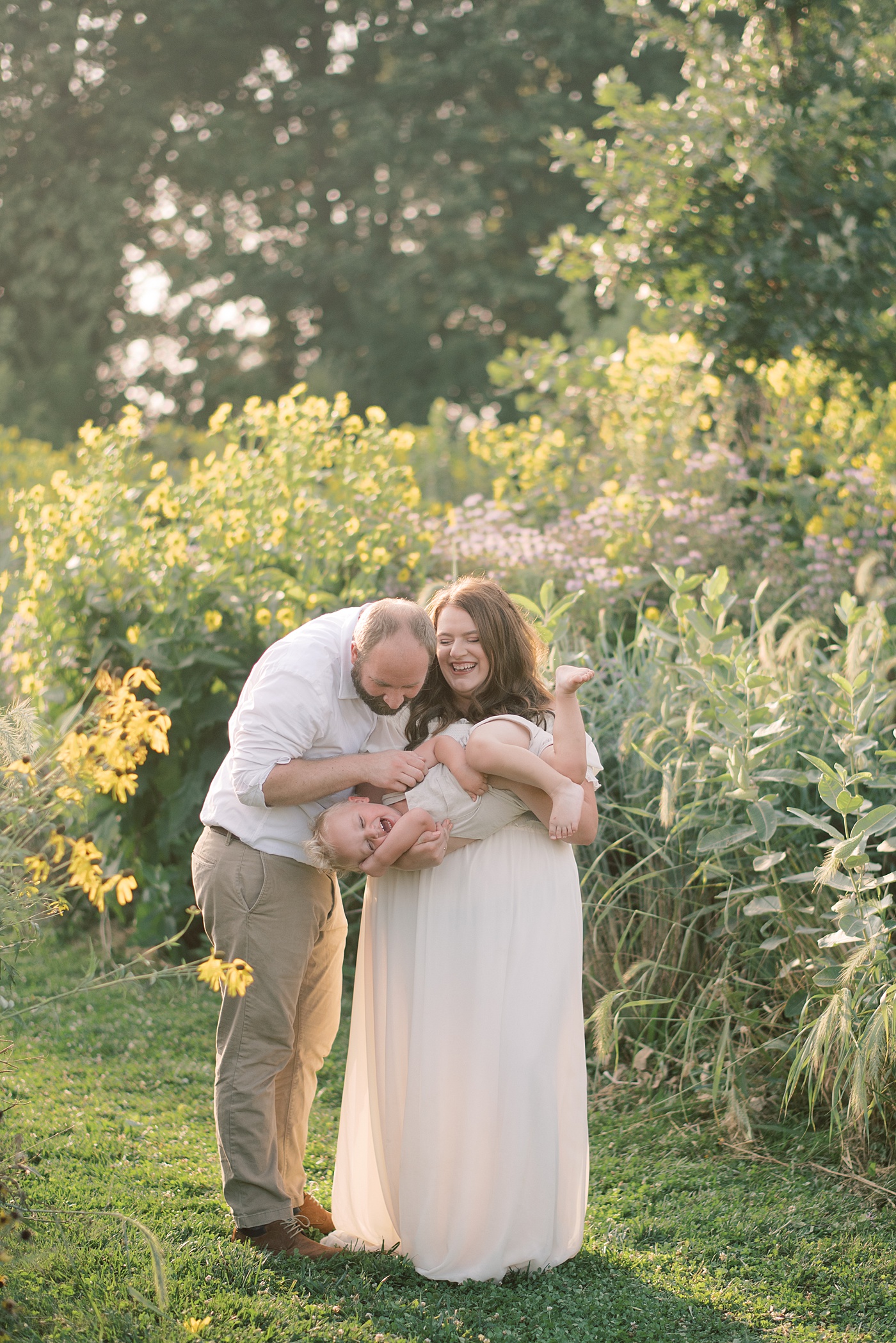 Family Photography in a wildflower field in Indianapolis