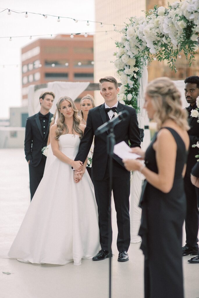 Black Tie Rooftop Wedding at Regions Tower in Downtown Indianapolis