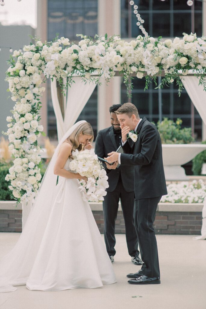 Black Tie Rooftop Wedding at Regions Tower in Downtown Indianapolis