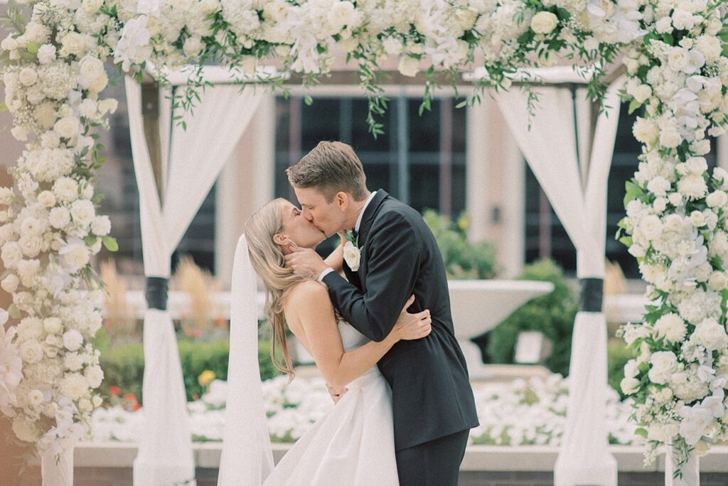 Black Tie Rooftop Wedding at Regions Tower in Downtown Indianapolis