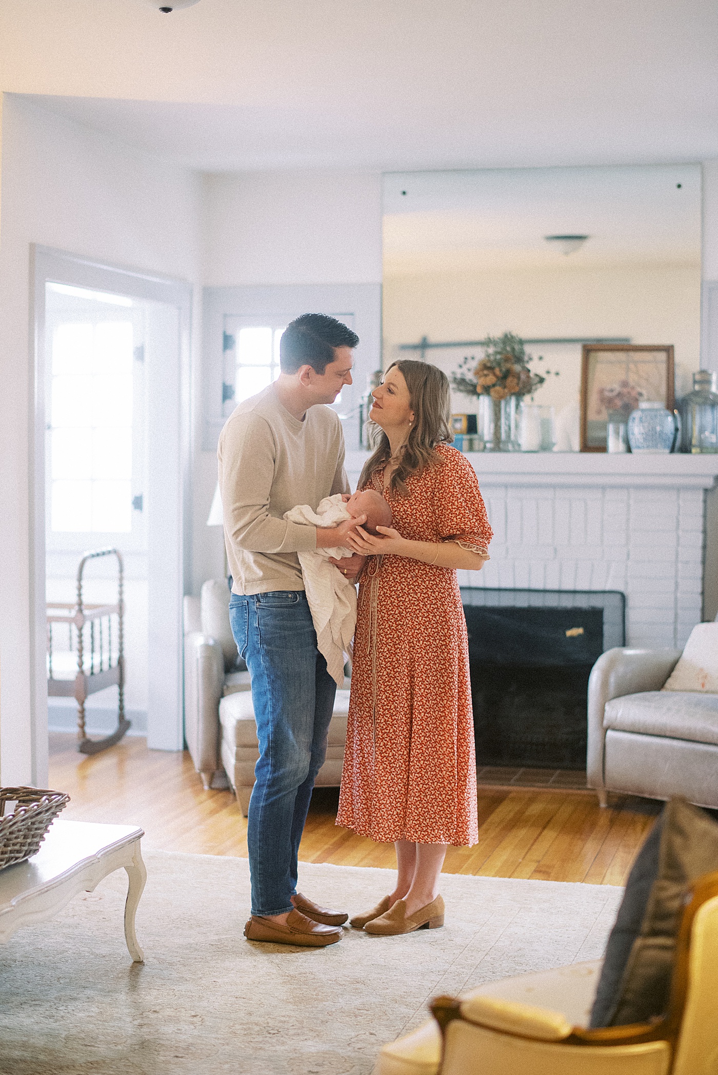 Delightful and timeless in home newborn session